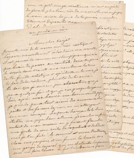 François BARRILLOT manuscrit autographe signé LAS Lyon poète presse CARJAT