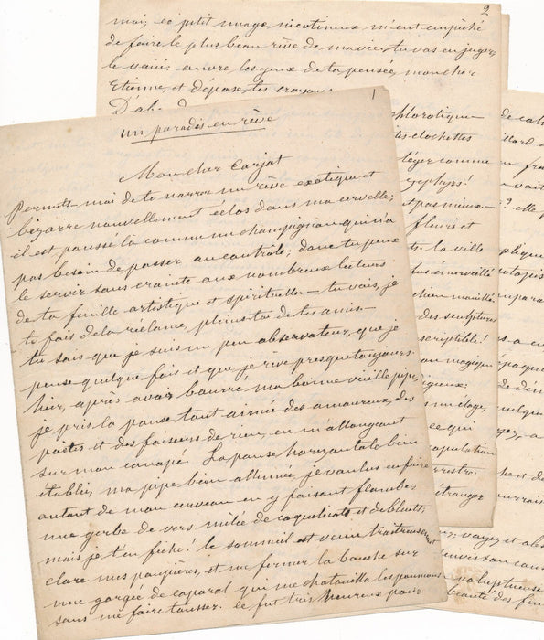 François BARRILLOT manuscrit autographe signé LAS Lyon poète presse CARJAT