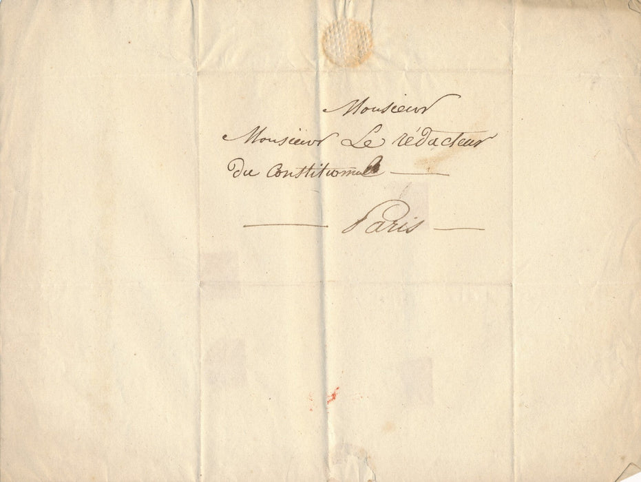 Claude Joseph PARIS sa Messe des Morts lettre autographe signée musique