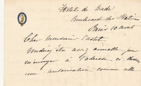 Marie ROZE MAPLESON (1846-1926) cantatrice carte autographe signée