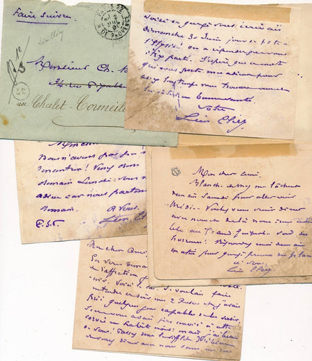 Musique Correspondance lot 10 lettres Lucien Cléry à Charles Malherbe amitié