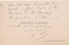 A. FLAMENG 1 lettre autographe signée 4 carte de visite Alliance Arts Cercle