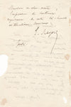 Ernest REYER lettre autographe signée recommande Marie Bayer chant concours