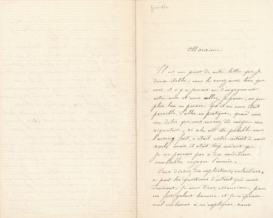 graveur Jules JACQUET 5 lettres autographes signées bel ensemble sur sa pratique