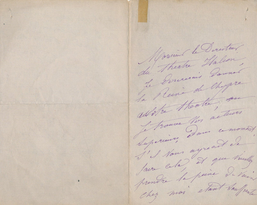 famille compositeur HALÉVY lettre autographe signée Reine de Chypre rejouée