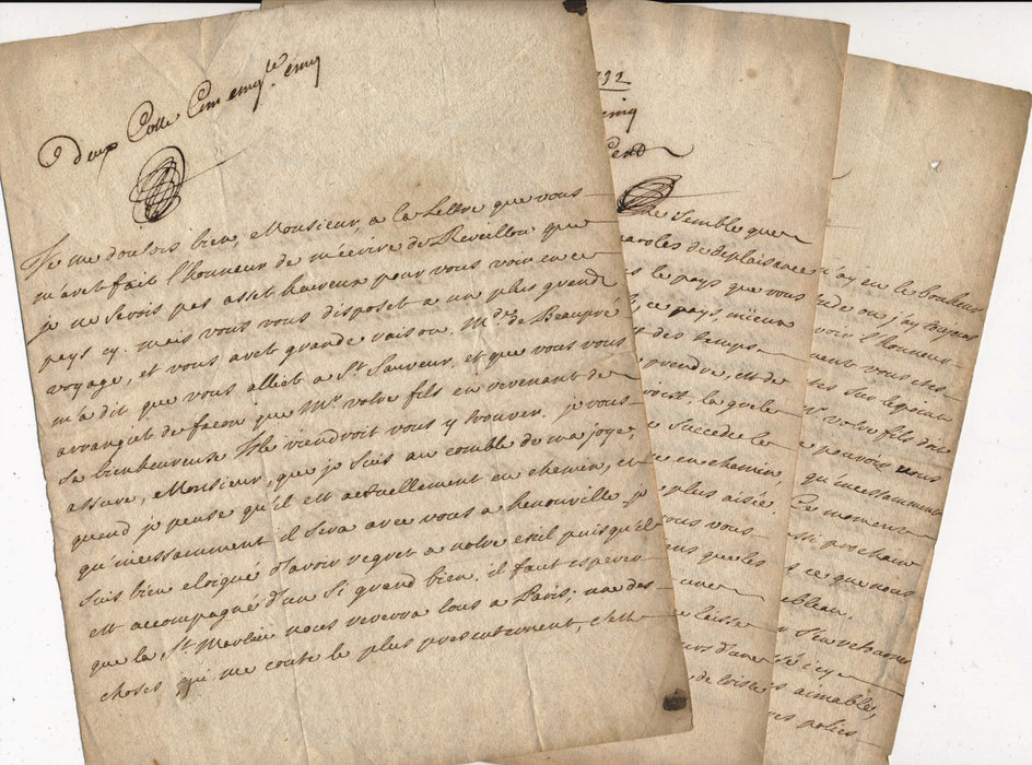 Thomé de Méry THOMÉ de FERRIERES correspondance lettres autographes signées