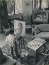 Jean Gabriel DOMERGUE photo photographie atelier peintre chevalet figure