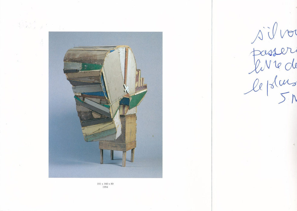 Jean-Pierre PINCEMIN envoi autographe signé sur carton exposition 1994