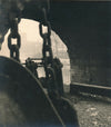 Chaînes barges à Paris Seine péniche x 2 photo photographie vintage époque