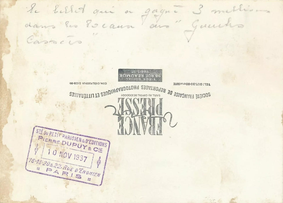 Loterie nationale 11 photo photographie v. 1930-40 belle documentation