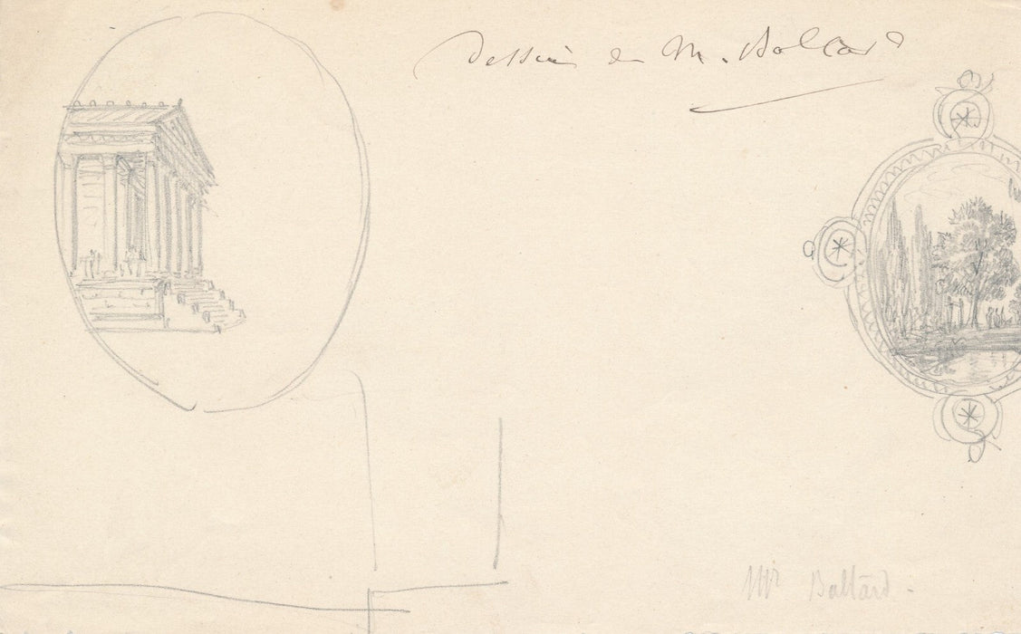 Victor BALTARD ne visite pas église Saint-Étienne lettre autographe et dessin