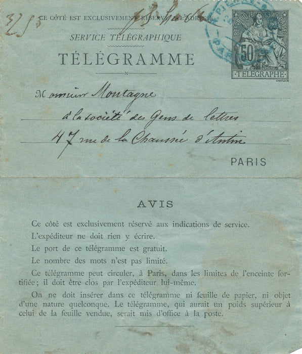 Charles TELLIER froid industriel ingénieur lettre autographe signée photo