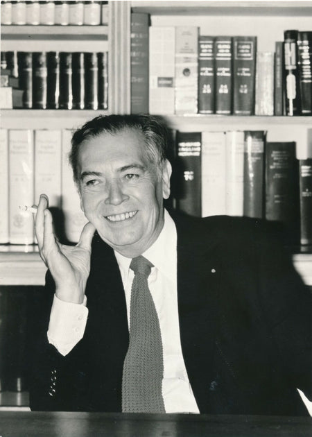 Portrait Paul Robert dictionnaire tirage argentique années 1970 photographie