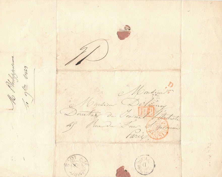 Henri Félix Emmanuel PHILIPPOTEAUX lettre autographe signée reproduction abusive