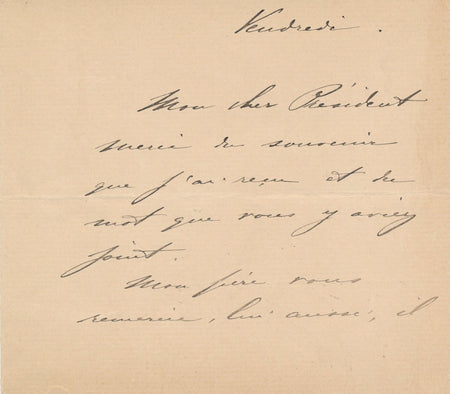 militaria Albert BARATIER général lettre autographe signée remerciement