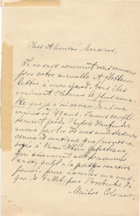 compositeur Roumain Edouard CAUDELLA 3 lettres autographe signées reconnaissance