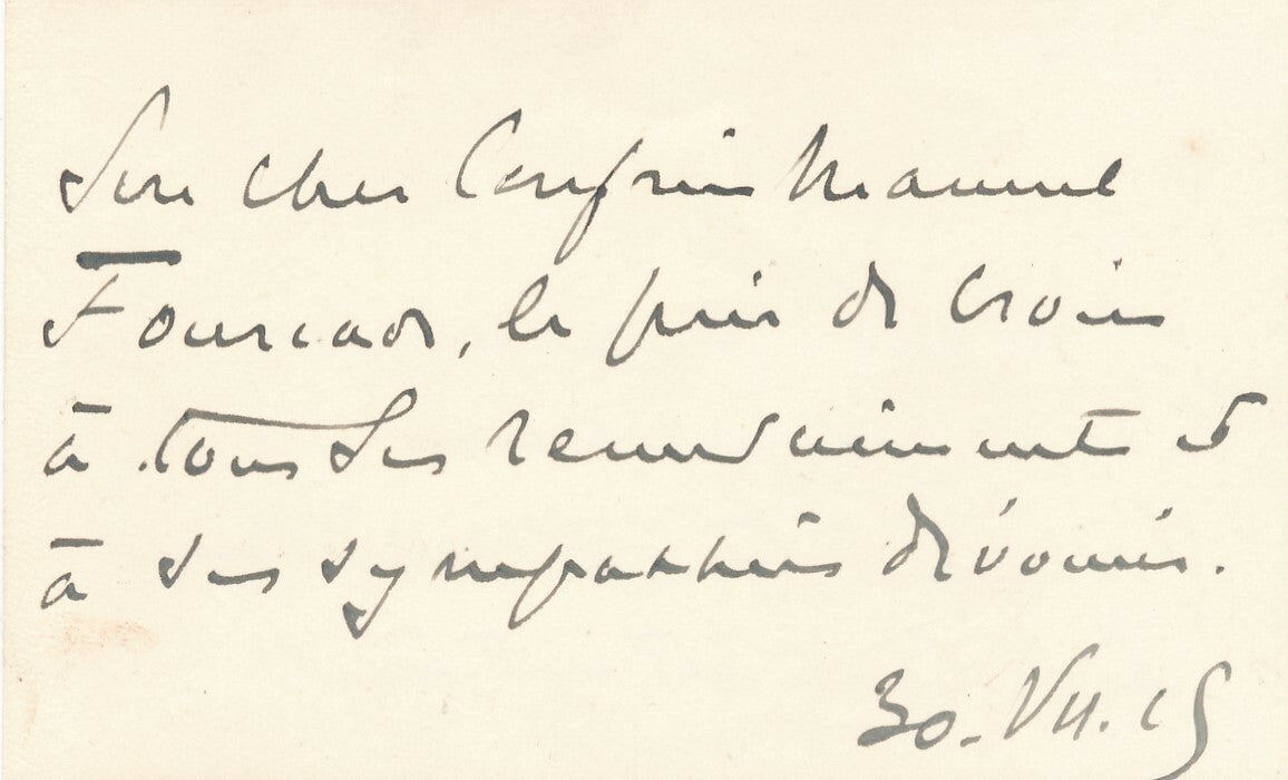 Belgique Henry CARTON DE WIART carte autographe enveloppe à avocat Fourcade