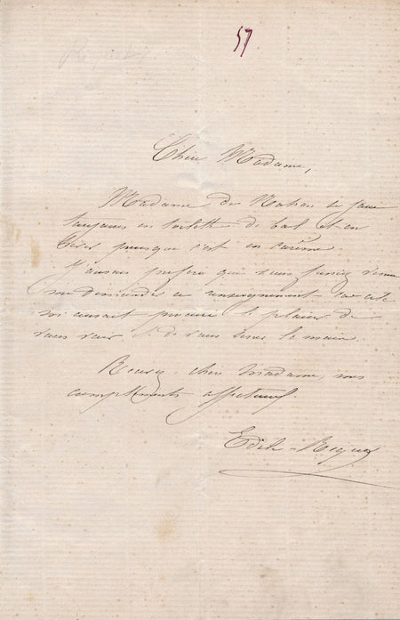 Edile Riquier (1832-1911), actrice 2 lettres autographes signées amie
