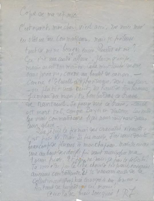 intéressant Lot Claude Farrère Farrere 4 lettres 3 dédicaces autographe