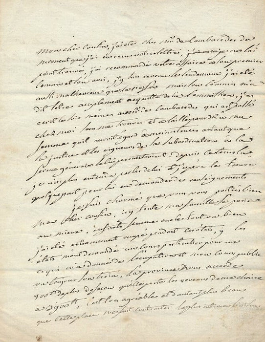 Jean Antoine CHAPTAL correspondance Combettes 4 lettres autographes signées