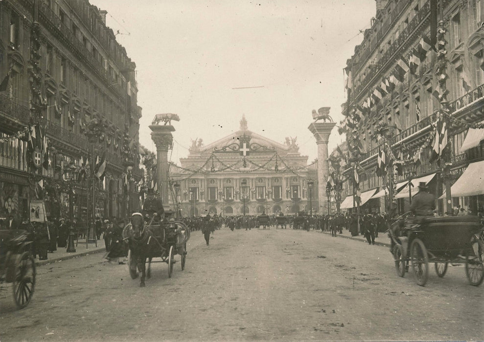 Photographie Paris Victor Emmanuel III Italie visite tirage argentique 1903