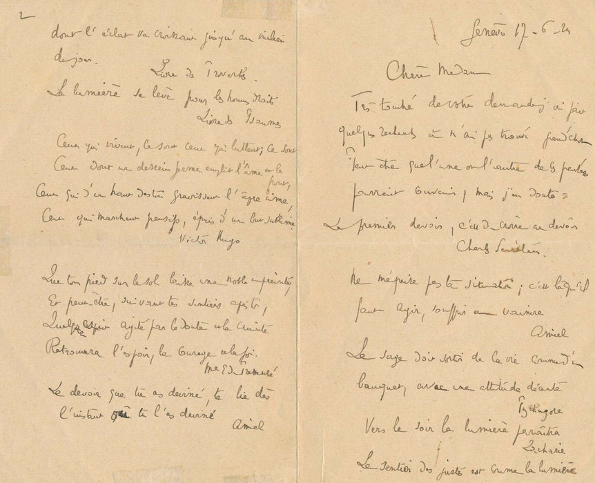 Pasteur Frank THOMAS Suisse lettre autographe signée ET photographie signée