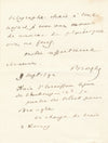 Albert de BROGLIE reçoit avec plaisir M. de Claye lettre autographe signée