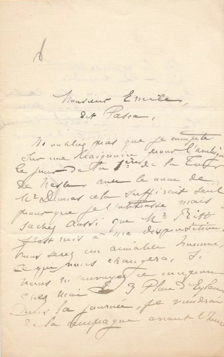 Madame Pasca comédienne 3 lettres autographes signées