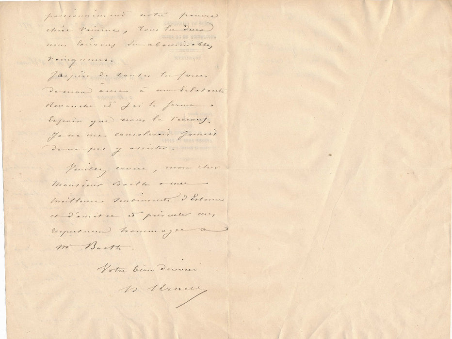 ingénieur Pont Chaussée Jean-Baptiste Krantz autographe signée Prusse guerre