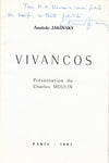 Anatole JAKOVSKY Vivancos envoi autographe signé Charles Moulin 1961