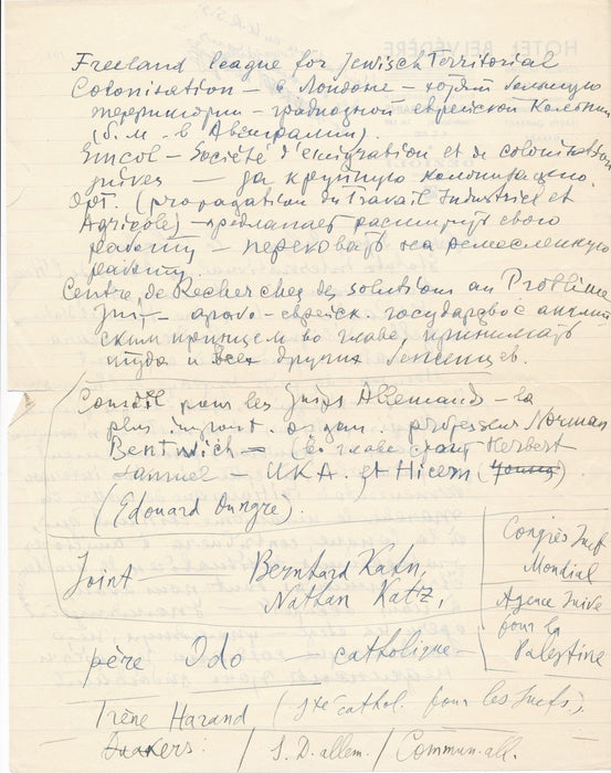 Judaica Léon BERNSTEIN (1877-1962) 3 brouillons autographes défense des juifs