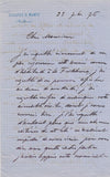 Sciences Lettre autographe signée Auguste Dollfus Alsace à Schützenberger
