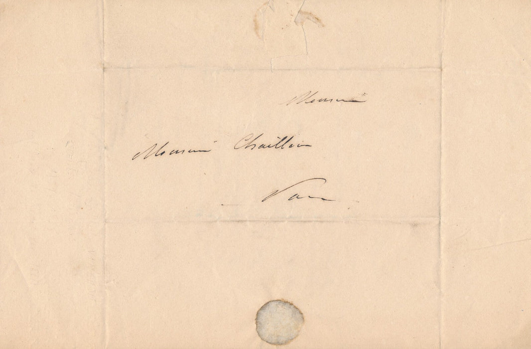 Auguste VINCHON lettre autographe signée ouvrages lithographiés John Flaxman
