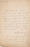 Alexandre Dumas fils n'a pas voulu de billet pour 1ere lettre autographe signée