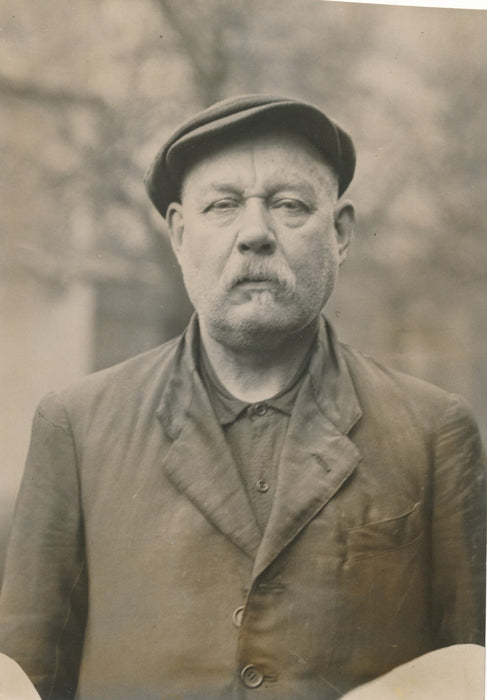 Monsieur DANELLY ouvrier fondeur inventeur 3 photos photographies époque 1937