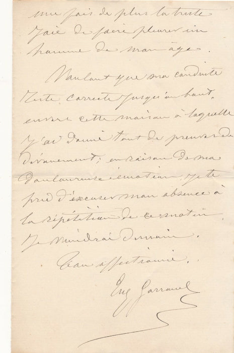 acteur Louis-Eugène GARRAUD : la fin d'un acteur 2 lettres père ET 2 lettre fils