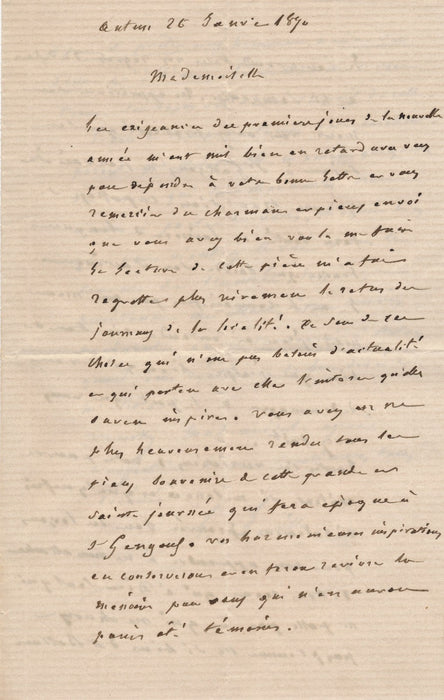 Religion Abbé Juillet, vicaire général, Autun 14 lettres autographes signées