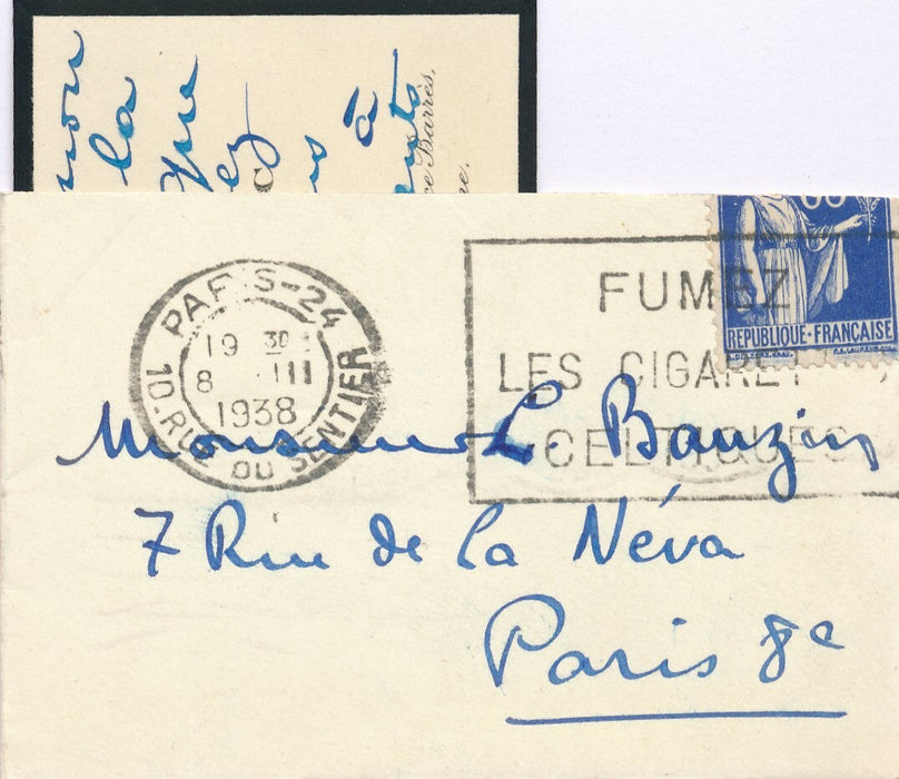 Entreprise : 12 cartes de visite autographes Peugeot Boussac Bleustein Blanchet