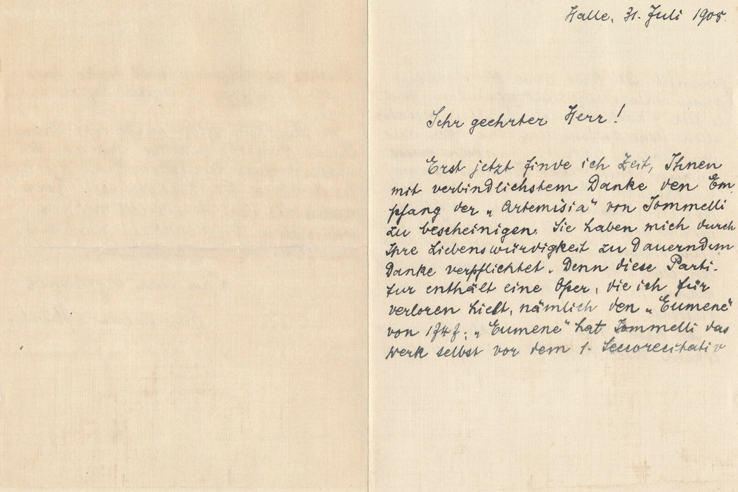 Hermann ABERT musique 5 lettres autographes signées Jommelli  Rodolphe Allemagne
