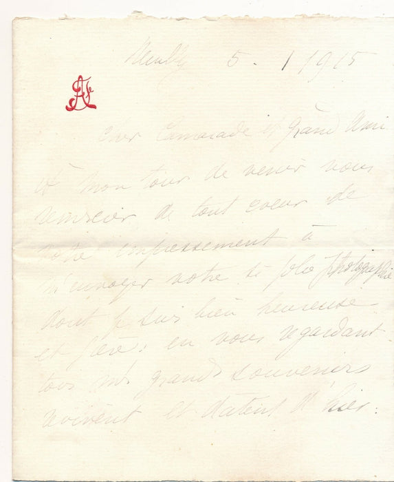 Fidès DEVRIÈS ADLER correspondance amicale 5 lettres avec l'acteur F. FEBVRE