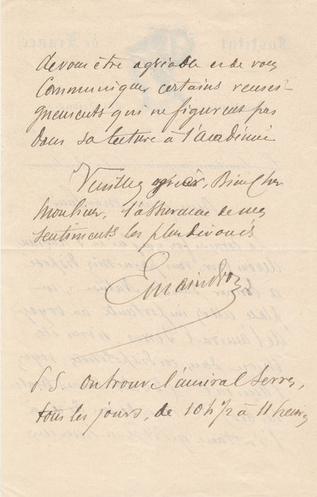 Ernest MAINDRON 8 lettres autographes signées à Gaston TISSANDIER revue Nature
