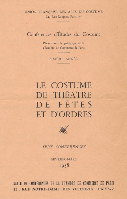 François BOUCHER Union française arts costume 4 lettres et 2 cartes autographes