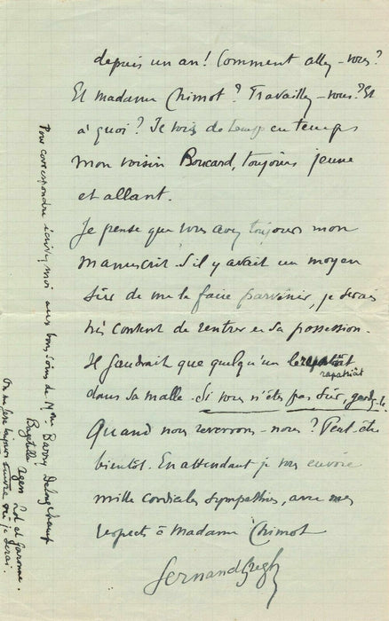 Fernand GREGH 6 lettres autographes signées à Edouard CHIMOT éditions Devambez