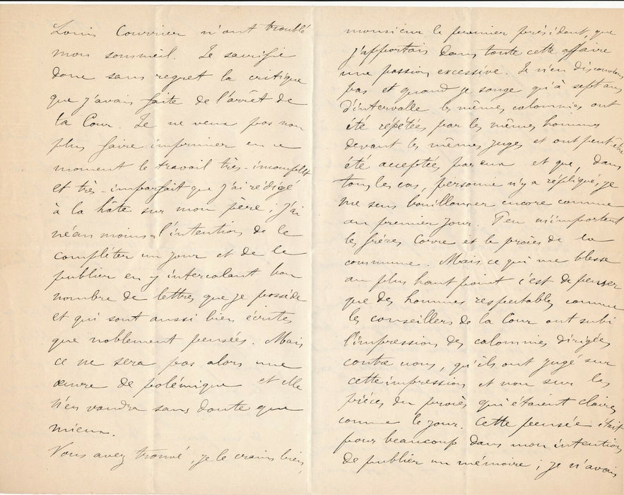 PROCÈS DE TRÉFLEZ - DUNES DE KEREMMA, FINISTÈRE Armand ROUSSEAU autographe