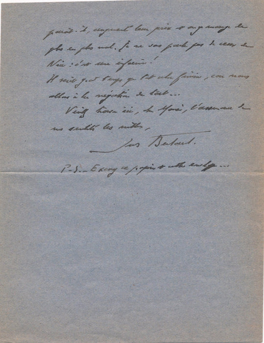 Jules Bertaut littérature correspondance 12 lettres autographes signées lot