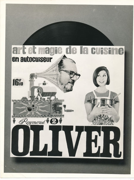 Raymond Oliver publicité disque cuisine montage photo photographie amusant
