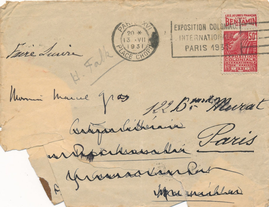 Henri Falk 2 lettres cauterets Courte Echelle critique prière insérer autographe
