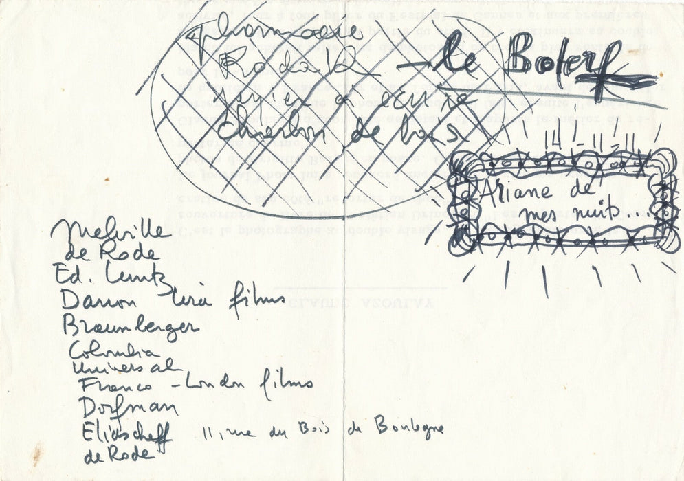 Cinéma Pierre Léaud manuscrit entretien et divers autographes prix Siménon