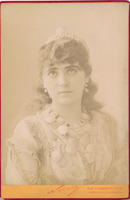 Nadar 2 photo photographies albuminé actrice théâtre Mlle Dubois v. 1880