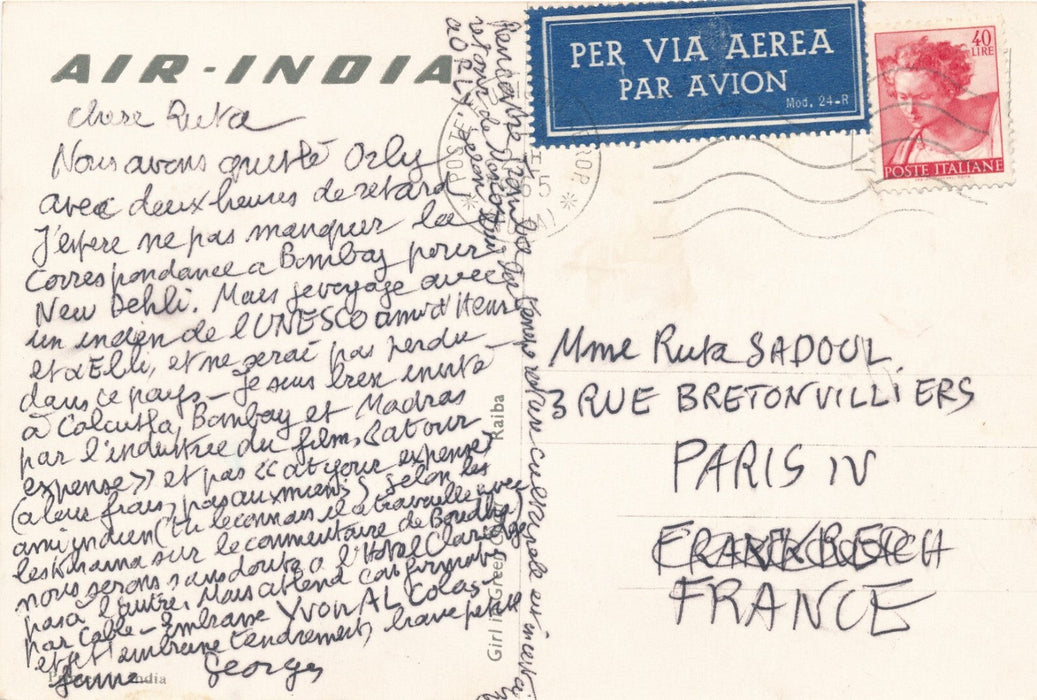 Georges SADOUL son travail ses voyages en Inde son amour pour sa femme 5 lettres